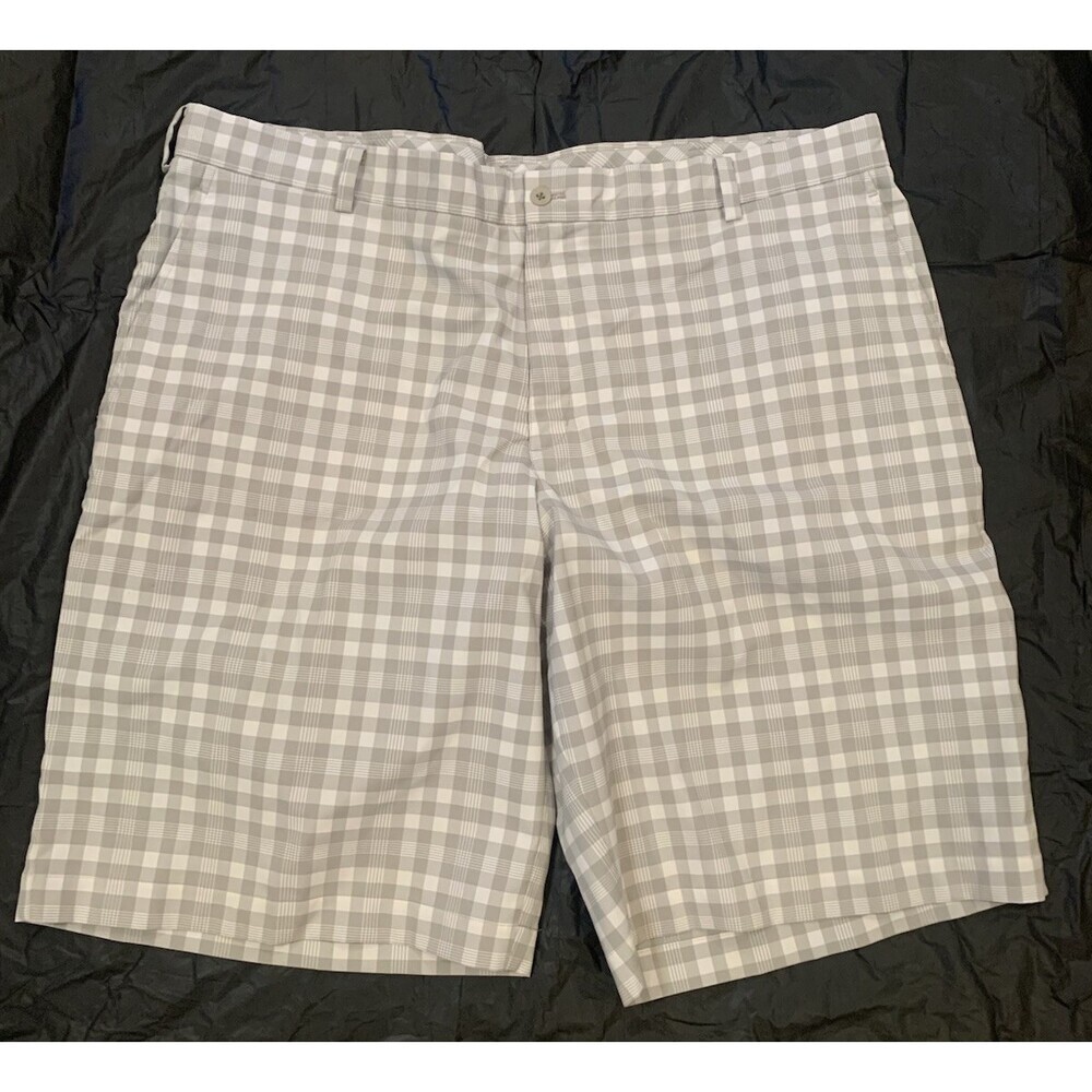 Nike Golf Shorts Men’s Size 42 Grey/white Plaid Dri Fit